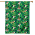 Tropical Tiger Pattern Print House Flag