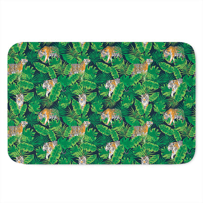 Tropical Tiger Pattern Print Indoor Door Mat