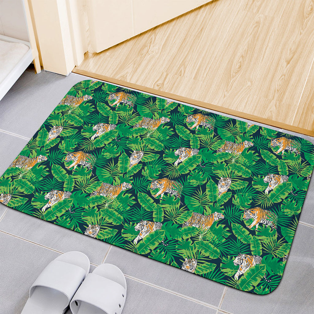 Tropical Tiger Pattern Print Indoor Door Mat