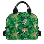 Tropical Tiger Pattern Print Insulated Lunch Bag