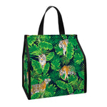 Tropical Tiger Pattern Print Insulated Lunch Tote