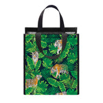 Tropical Tiger Pattern Print Insulated Lunch Tote