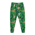 Tropical Tiger Pattern Print Jogger Pants