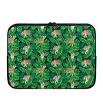 Tropical Tiger Pattern Print Laptop Sleeve