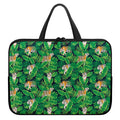 Tropical Tiger Pattern Print Laptop Sleeve With Handle