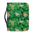 Tropical Tiger Pattern Print Leather Bible Cover