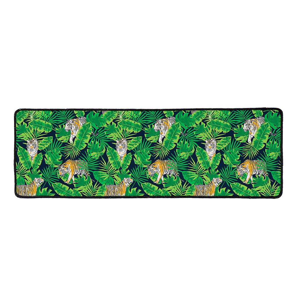 Tropical Tiger Pattern Print Long Kitchen Mat