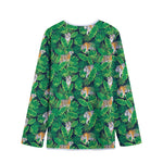 Tropical Tiger Pattern Print Long Sleeve Short Coat