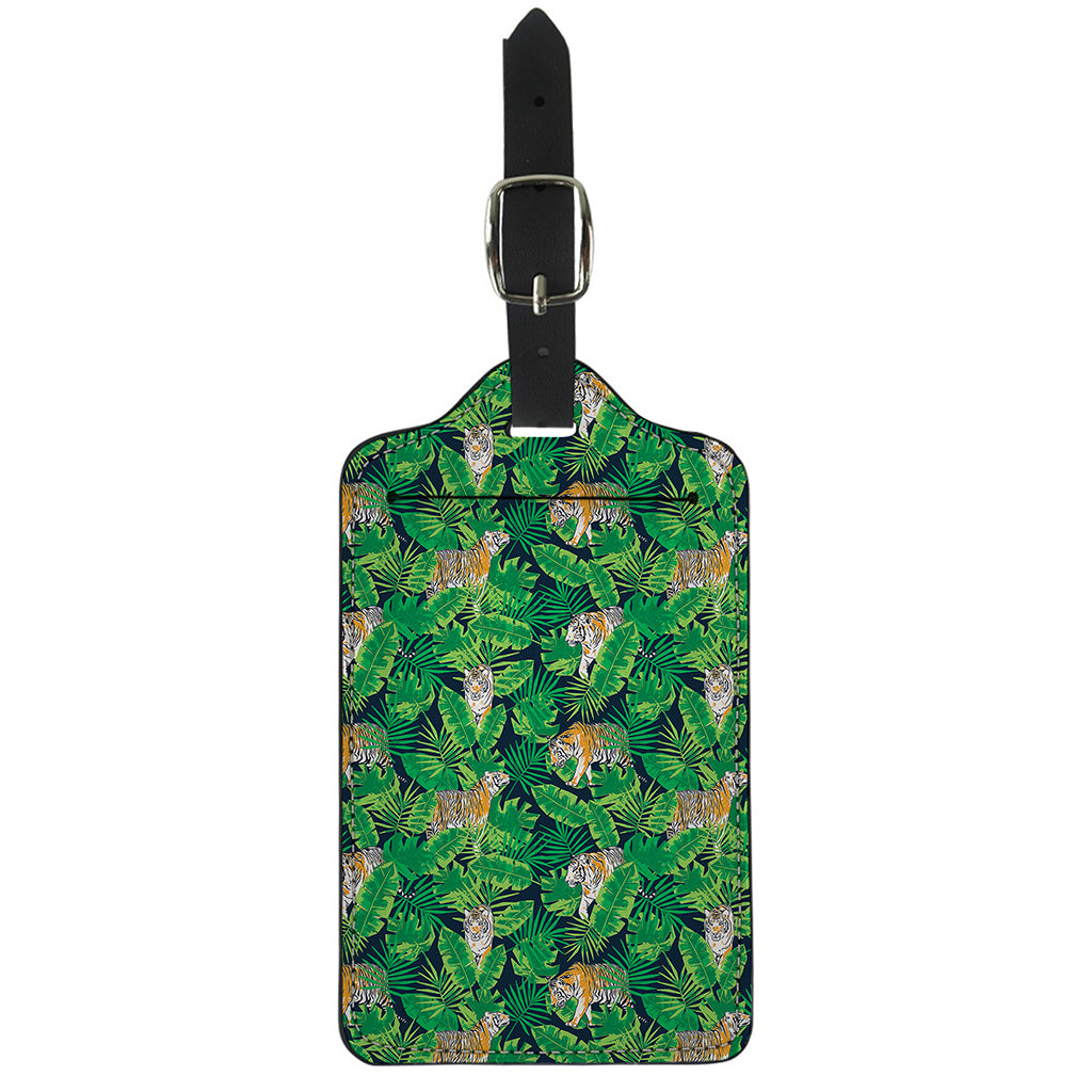 Tropical Tiger Pattern Print Luggage Tag