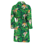 Tropical Tiger Pattern Print Men's Bathrobe