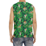 Tropical Tiger Pattern Print Men's Fitness Tank Top