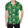 Tropical Tiger Pattern Print Men's Shirt