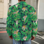 Tropical Tiger Pattern Print Men's Shirt Jacket