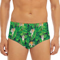 Tropical Tiger Pattern Print Men's Triangle Swim Briefs