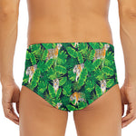 Tropical Tiger Pattern Print Men's Triangle Swim Briefs