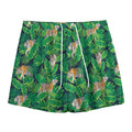 Tropical Tiger Pattern Print Mesh Shorts
