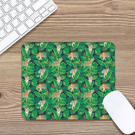 Tropical Tiger Pattern Print Mouse Pad