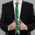 Tropical Tiger Pattern Print Necktie