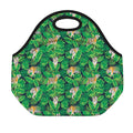 Tropical Tiger Pattern Print Neoprene Lunch Bag