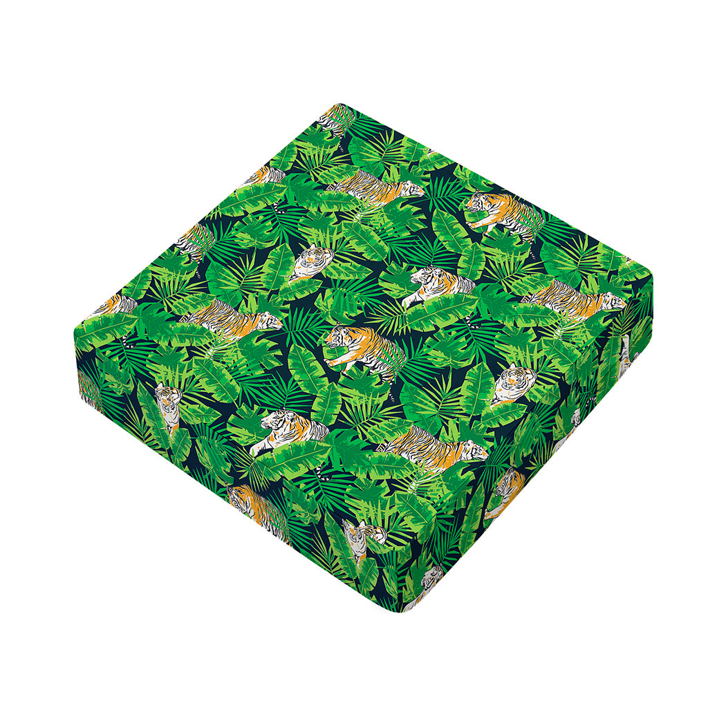 Tropical Tiger Pattern Print Outdoor Seat Cushion Cover