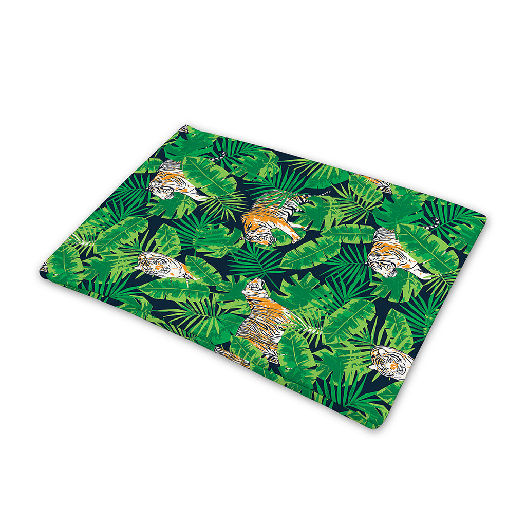 Tropical Tiger Pattern Print Pet Cooling Mat Cover
