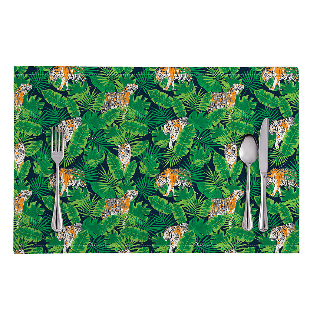 Tropical Tiger Pattern Print Placemat