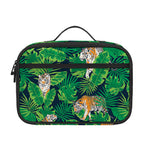 Tropical Tiger Pattern Print Portable Lunch Bag