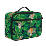 Tropical Tiger Pattern Print Portable Lunch Bag