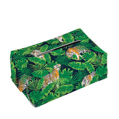 Tropical Tiger Pattern Print Rectangle Tissue Box Cover