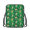 Tropical Tiger Pattern Print Rectangular Crossbody Bag