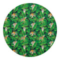 Tropical Tiger Pattern Print Round Blanket