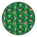 Tropical Tiger Pattern Print Round Floor Mat