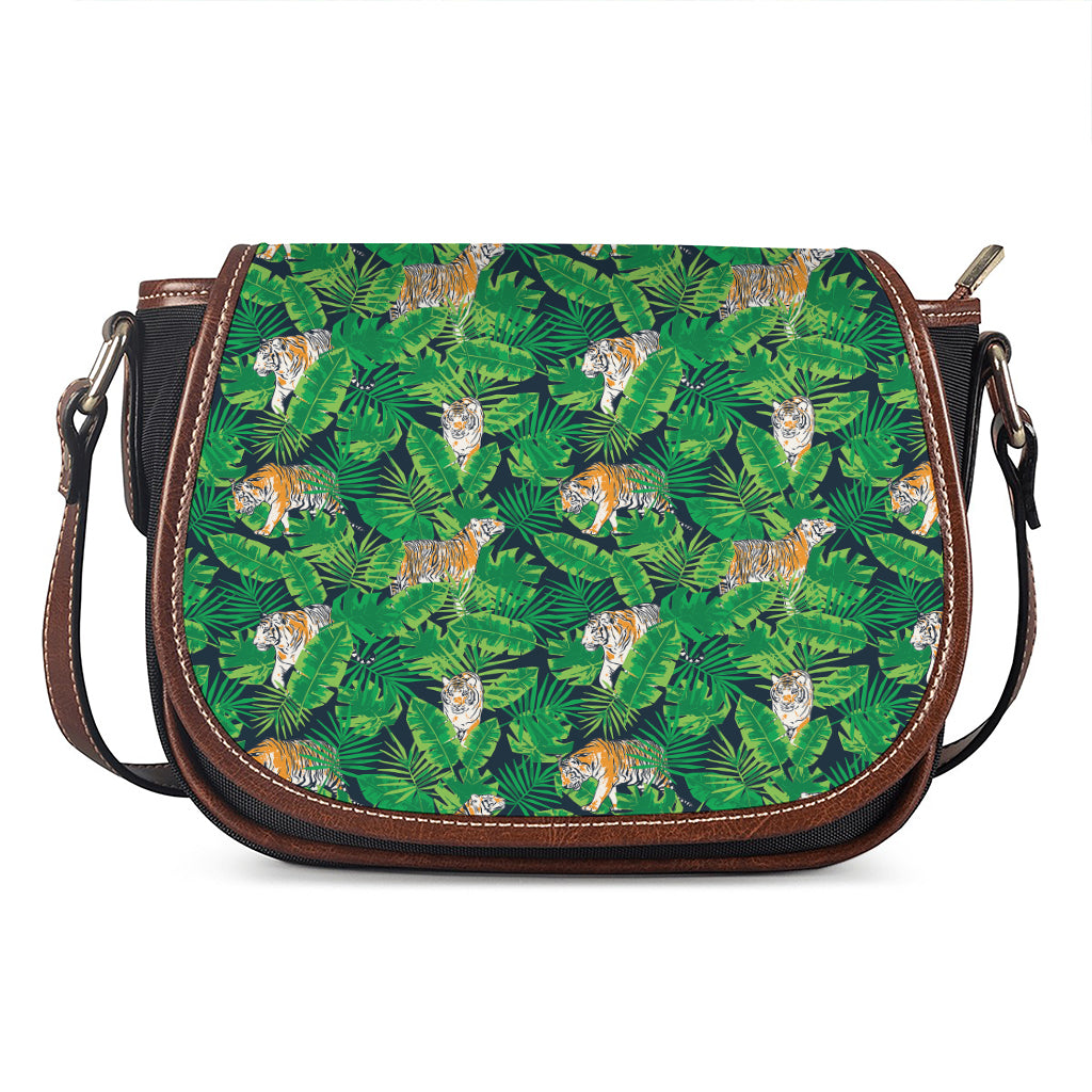 Tropical Tiger Pattern Print Saddle Bag
