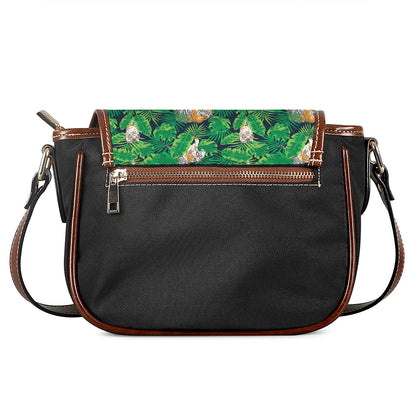 Tropical Tiger Pattern Print Saddle Bag