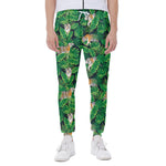 Tropical Tiger Pattern Print Scuba Joggers