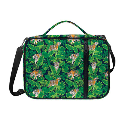 Tropical Tiger Pattern Print Shoulder Strap Bible Bag
