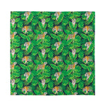 Tropical Tiger Pattern Print Silk Bandana