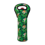 Tropical Tiger Pattern Print Single Neoprene Wine Tote