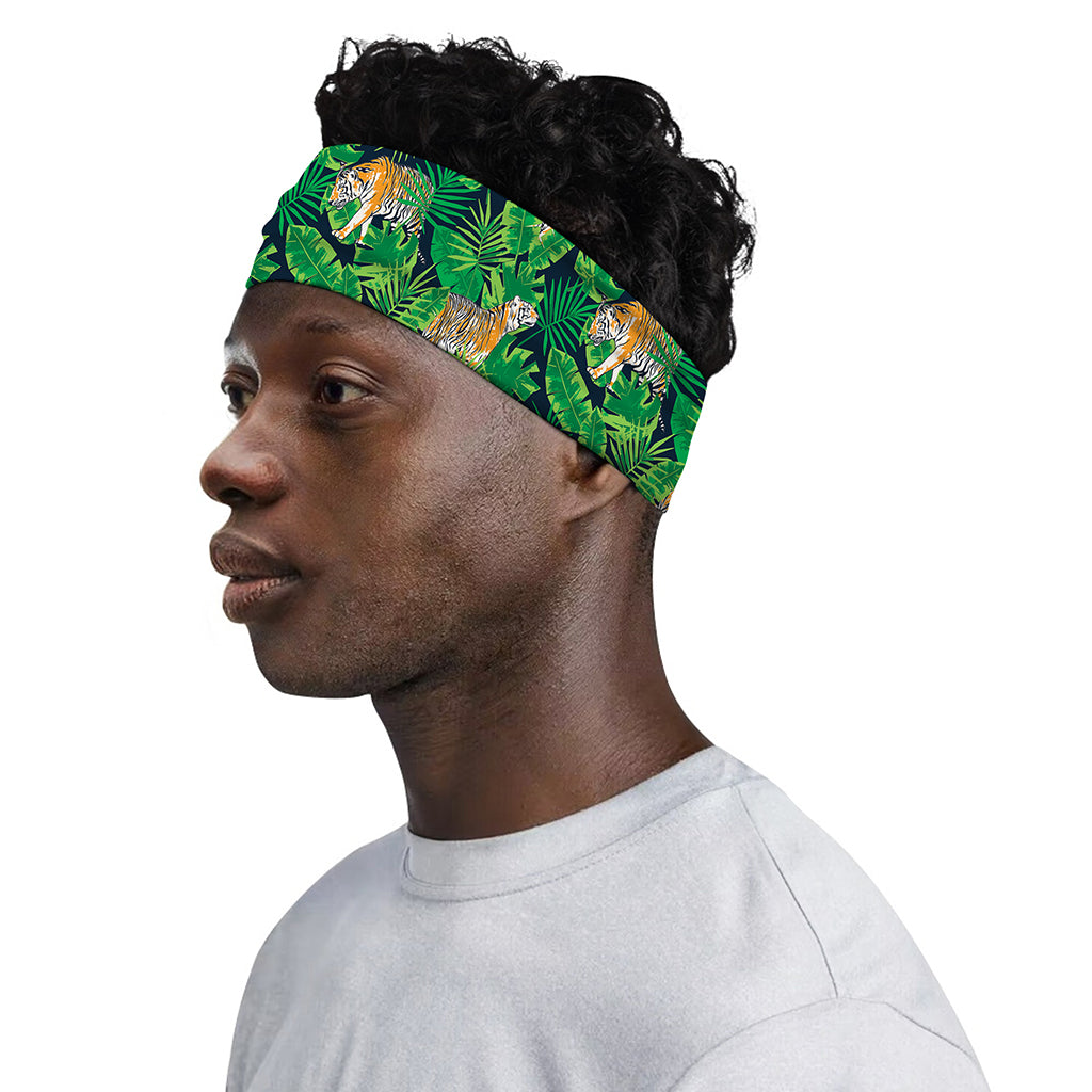 Tropical Tiger Pattern Print Sports Headband