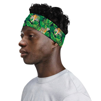 Tropical Tiger Pattern Print Sports Headband
