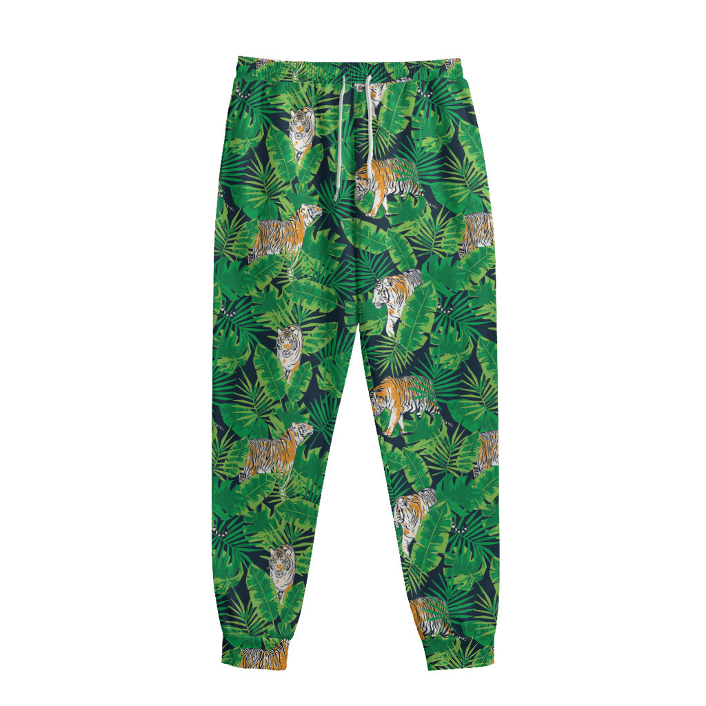 Tropical Tiger Pattern Print Sweatpants