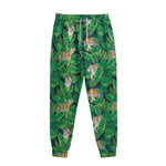 Tropical Tiger Pattern Print Sweatpants
