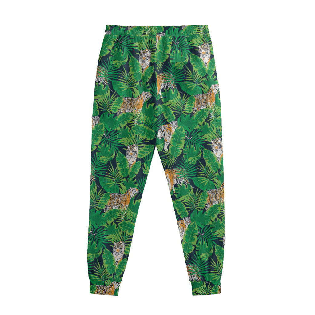 Tropical Tiger Pattern Print Sweatpants