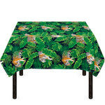 Tropical Tiger Pattern Print Tablecloth