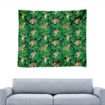 Tropical Tiger Pattern Print Tapestry