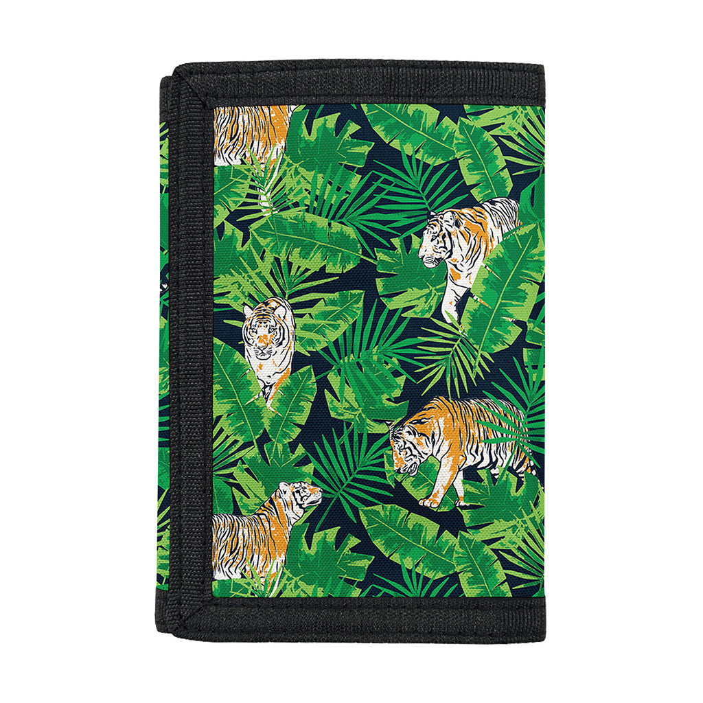 Tropical Tiger Pattern Print Trifold Wallet