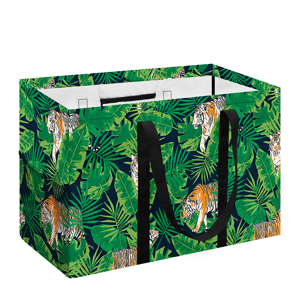 Tropical Tiger Pattern Print Utility Tote Bag