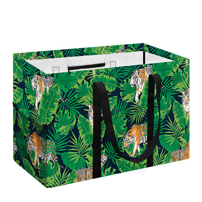 Tropical Tiger Pattern Print Utility Tote Bag