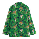 Tropical Tiger Pattern Print Women's Blazer