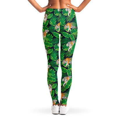 Tropical Tiger Pattern Print Women's Leggings